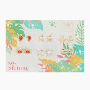 Elegant Gold and Silver Stud Earrings Set